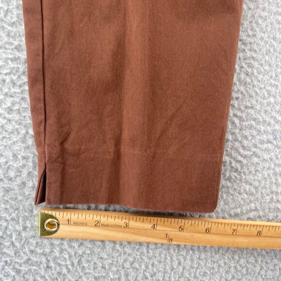 Talbots Pants Womens 16 Chatham Brown Ankle Stretch Skinny Leg Pockets Everyday - Picture 11 of 12